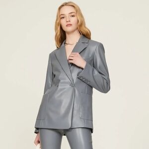 Jonathan Simkhai Gray Faux Leather Jacket